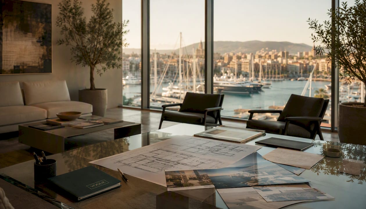 Office with view of Palma de Mallorca coast