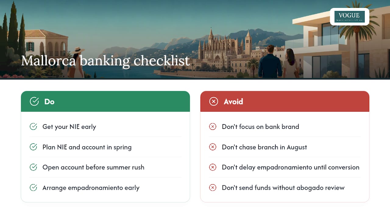A local perspective on banking for Mallorca property buyers — overview diagram