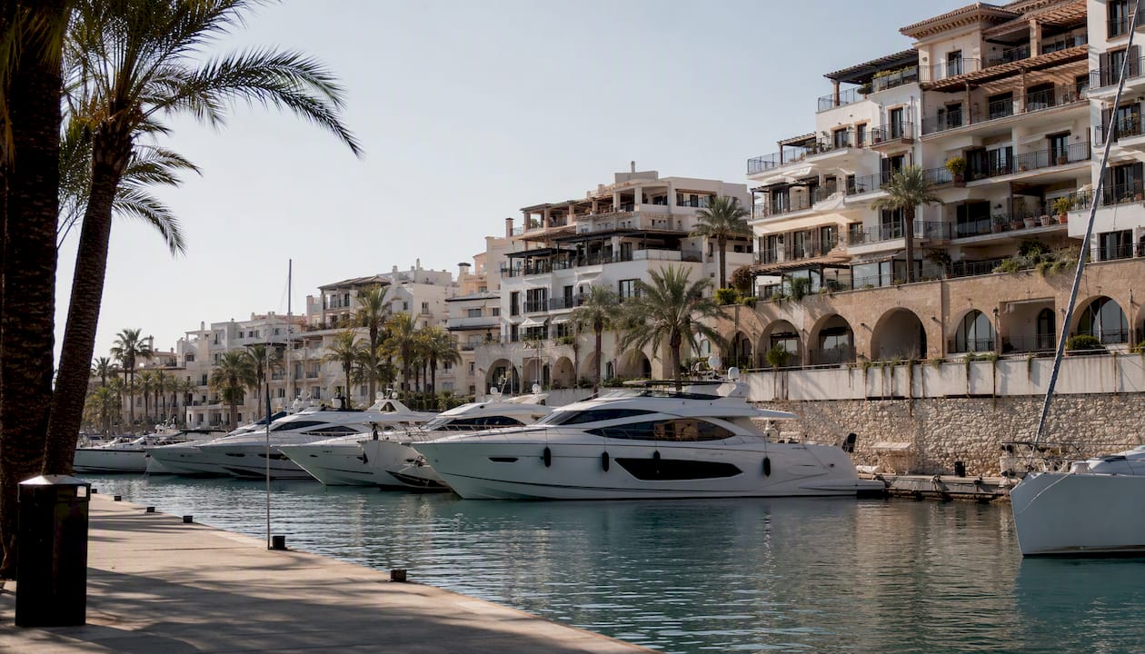 Waterfront apartments at Puerto Portals marina