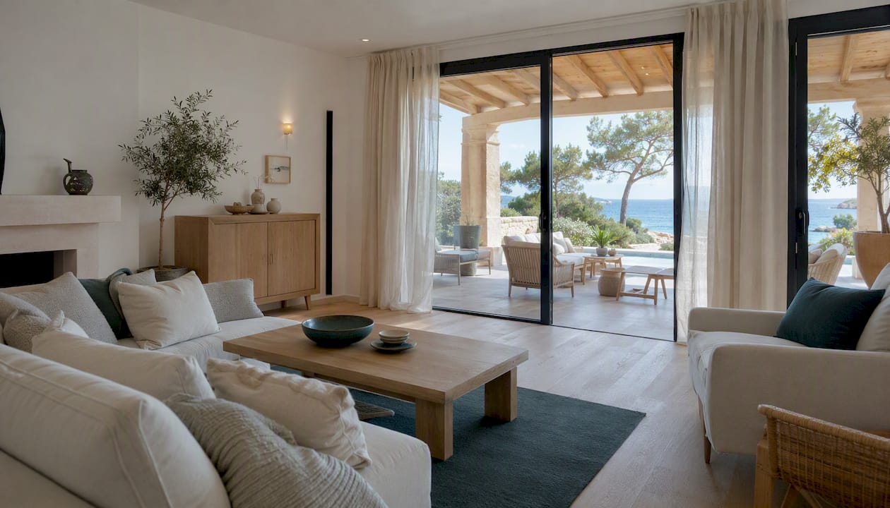 Stylish, bright Mallorca villa interior