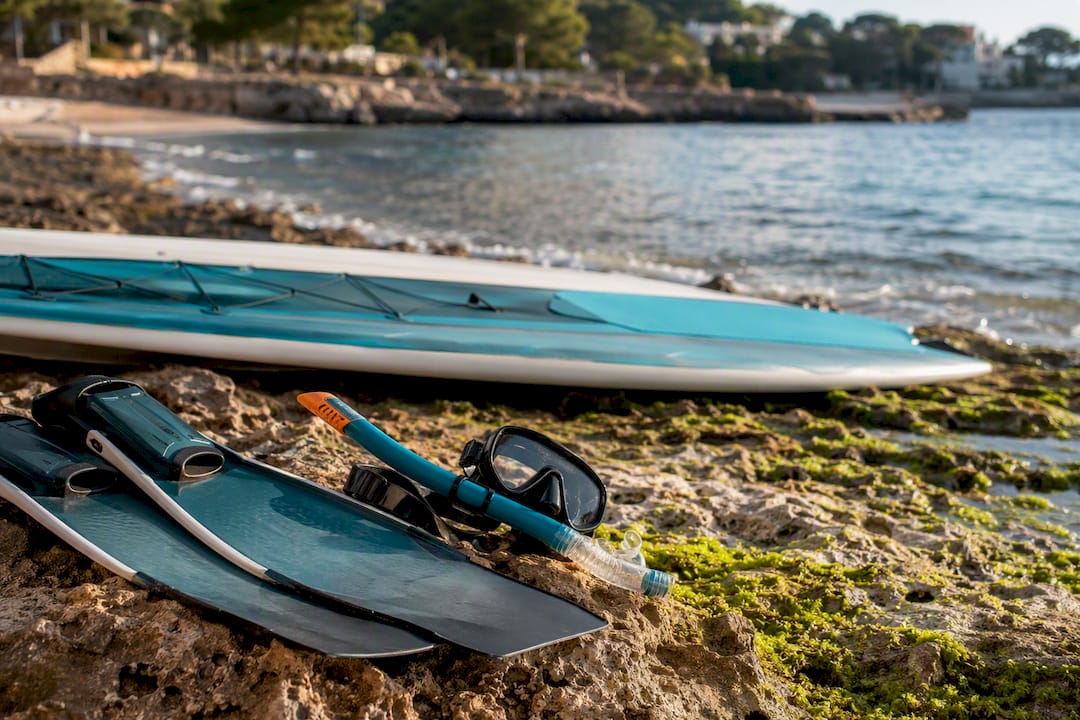 Snorkelling and SUP gear near Illetas beach