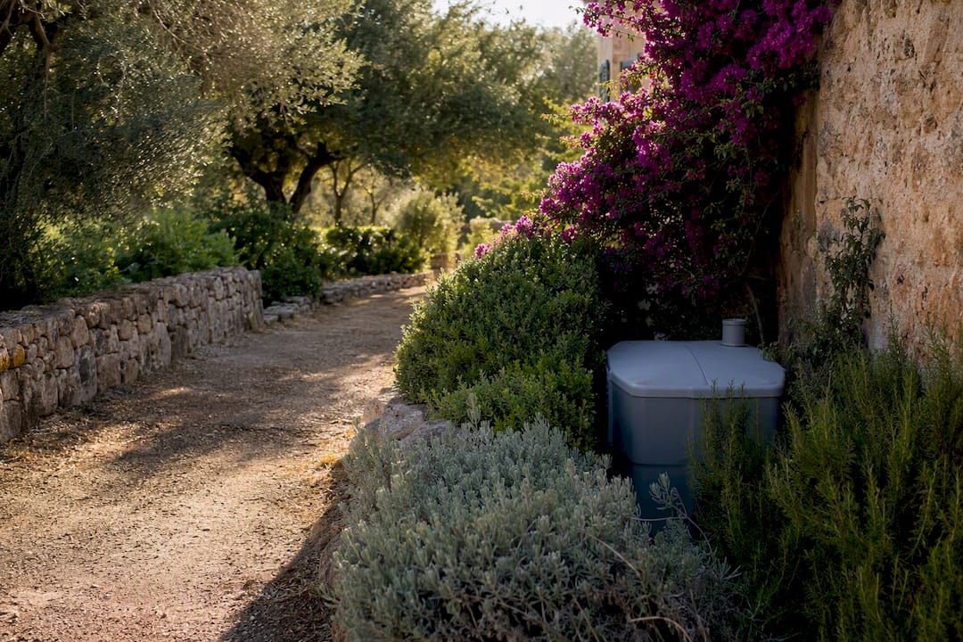 Mallorca finca aerobic wastewater unit outdoors