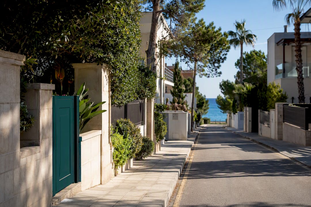 Quiet Mallorca lane near the beachfront