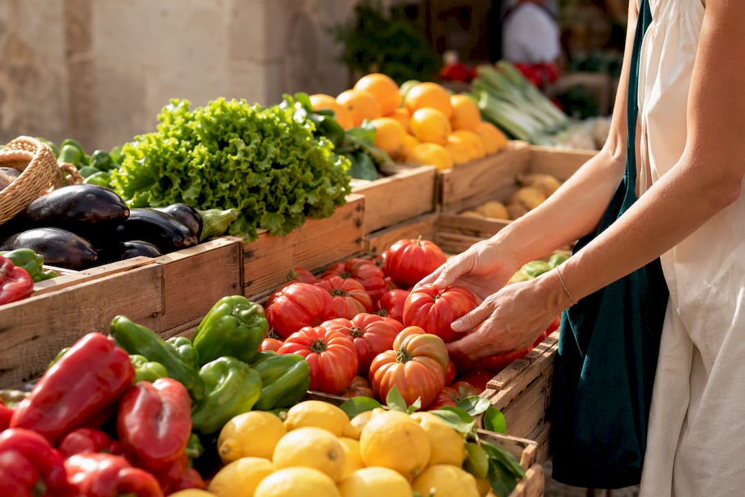 Fresh produce at a Santa Ponsa weekly market