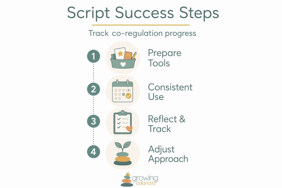Infographic of steps for effective co-regulation