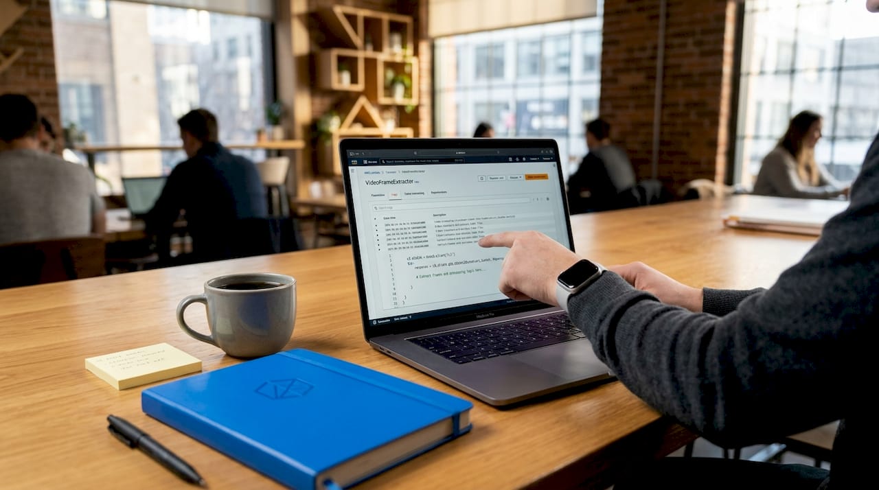 AWS Lambda function log on computer screen