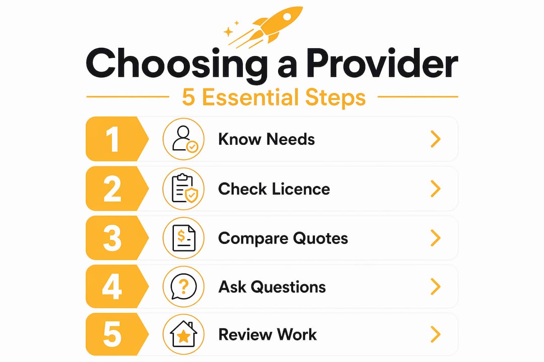 Infographic five steps for choosing drain cleaning provider