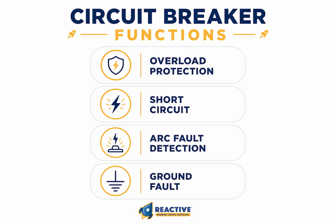 Infographic explaining circuit breaker protection functions