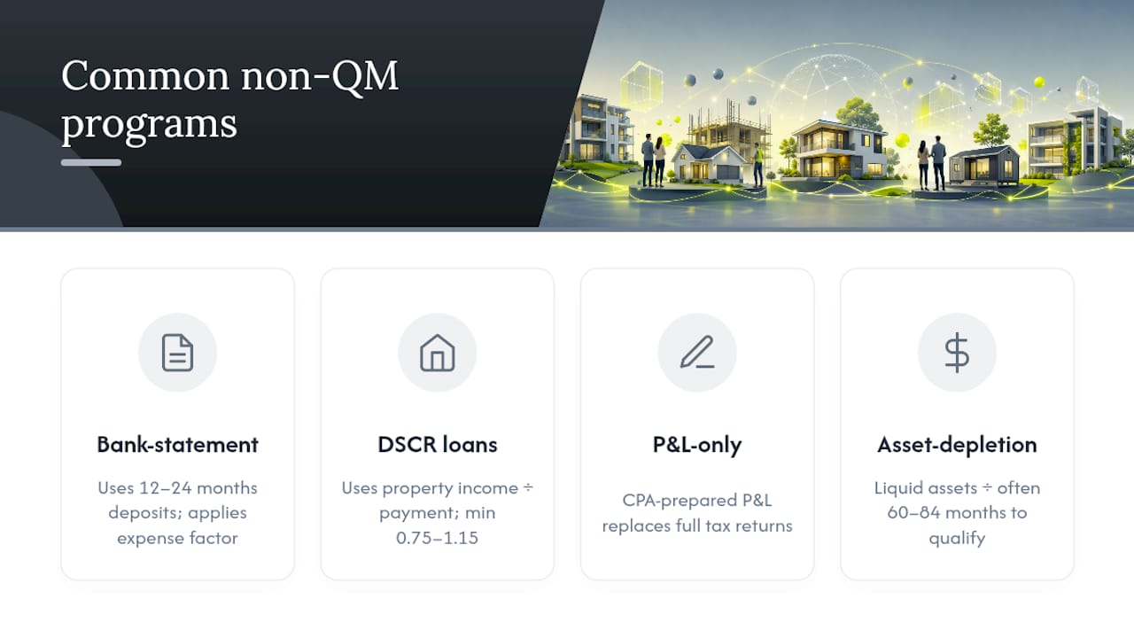 What are the common non-QM program types? — overview diagram