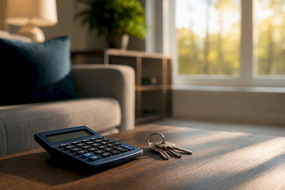 Keys and calculator on desk symbolizing mortgage options
