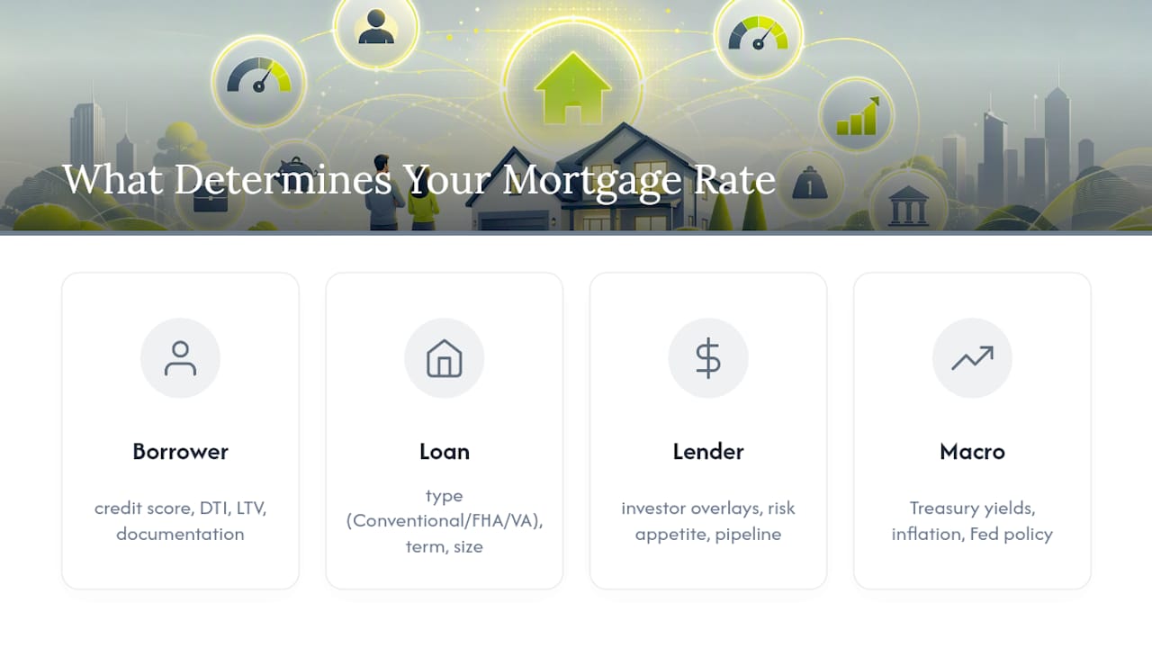 Diagram of mortgage rate determinants