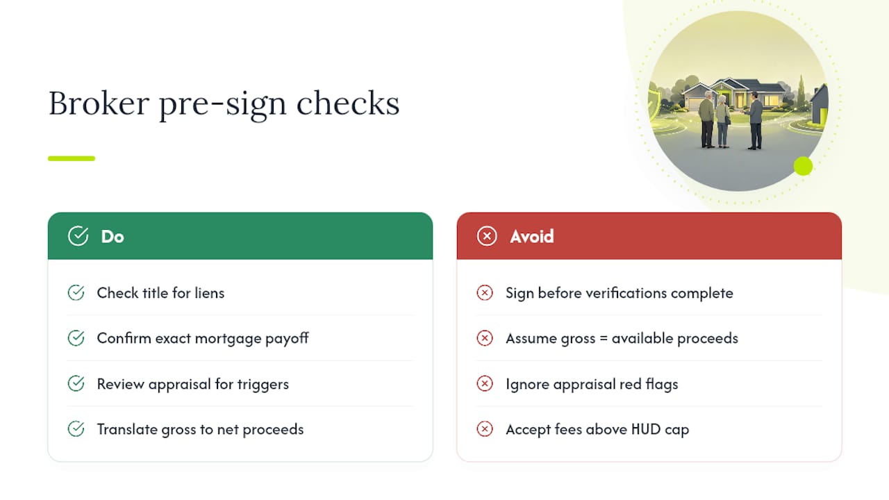What a Broker Actually Verifies Before You Sign — overview diagram