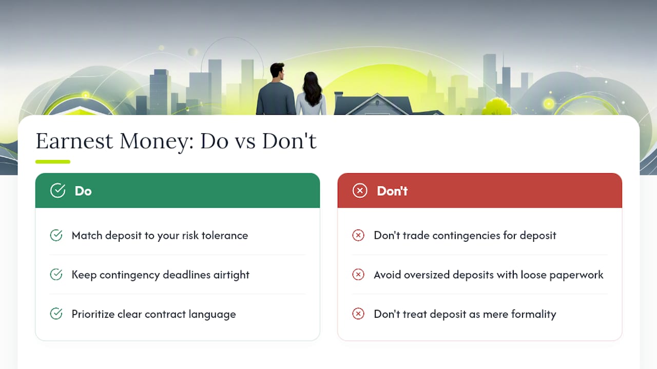 Why the Standard Advice on Earnest Money Falls Short — overview diagram
