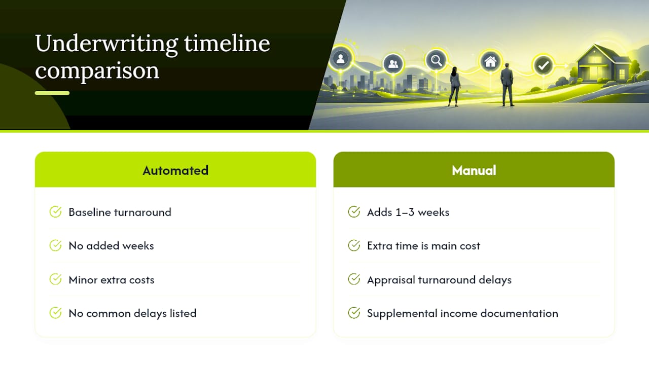 Manual underwriting timeline and delay points