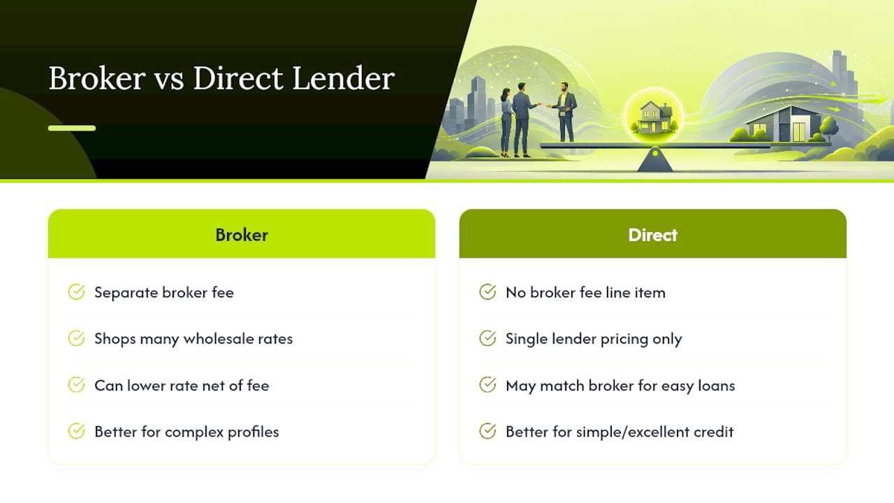 Broker Fees vs. Direct Lender Fees: Which Costs Less? — overview diagram