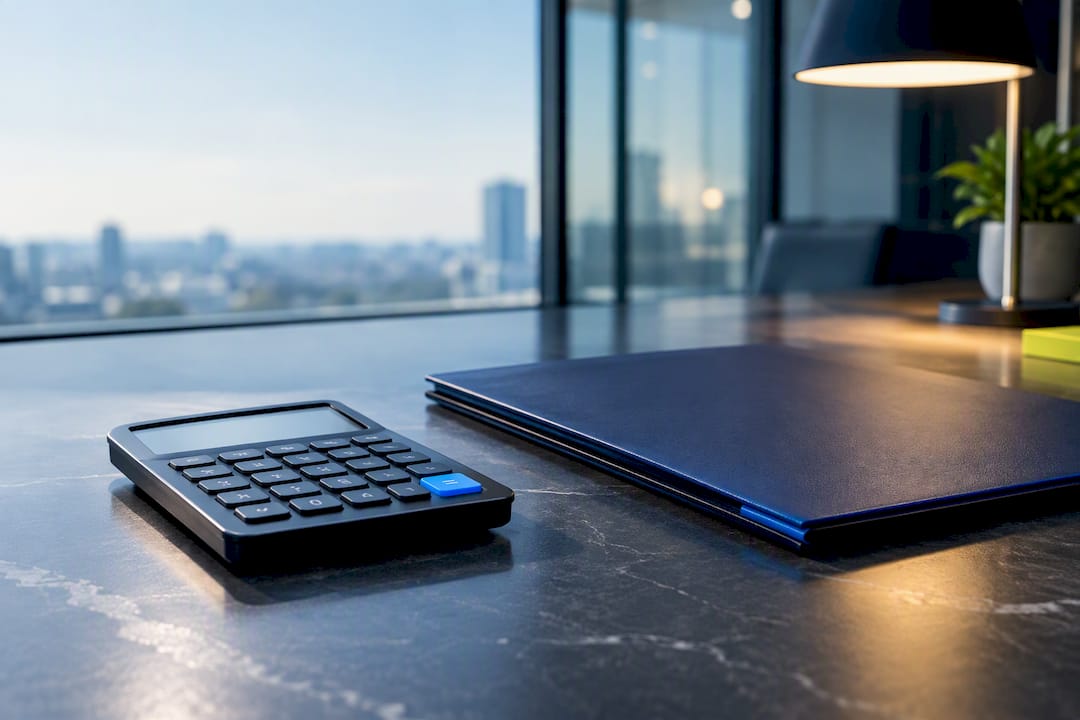 Mortgage payment calculator beside loan folder
