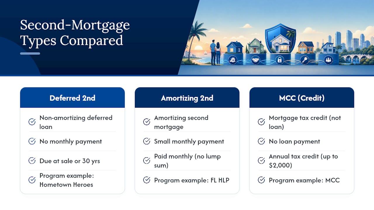 Comparison diagram of Florida Housing mortgage programs