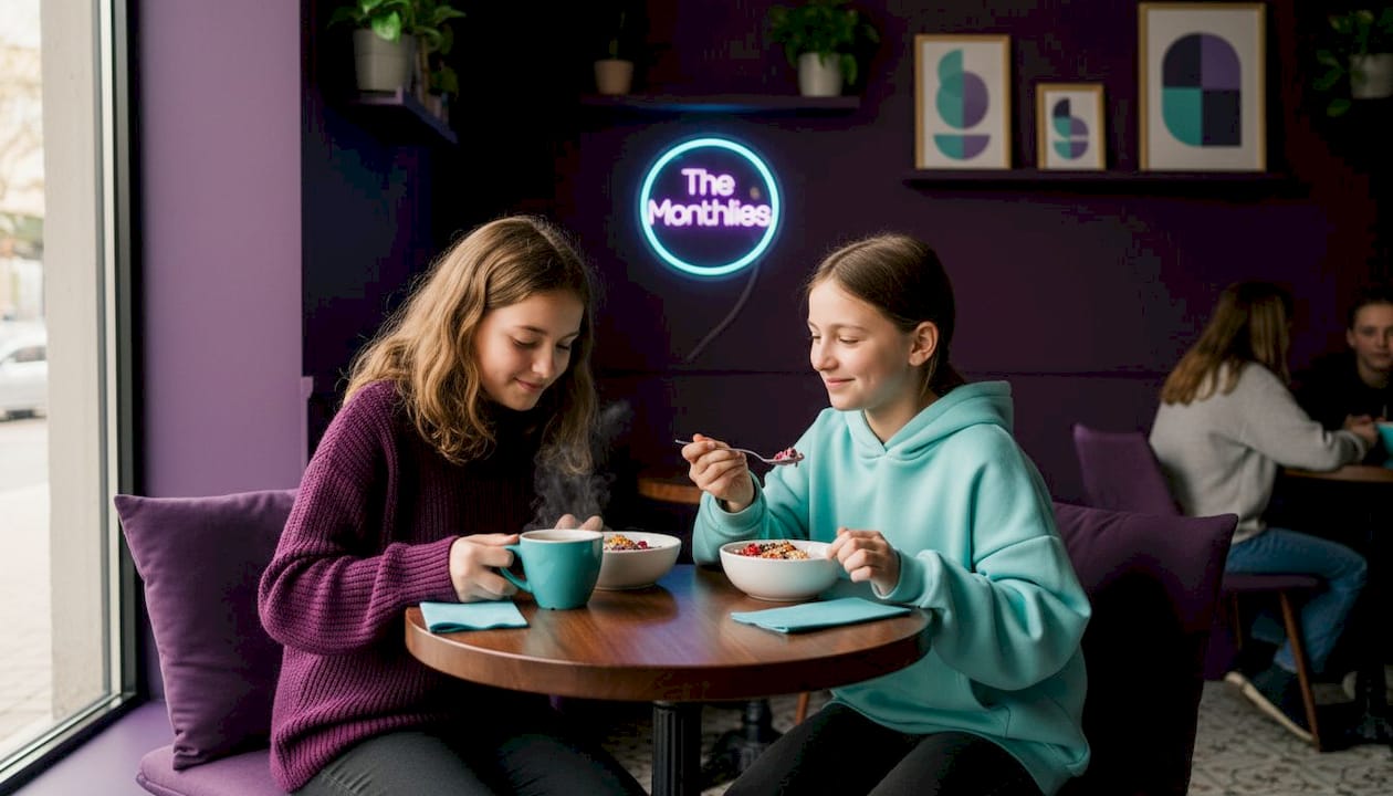 Pre-teen girls healthy breakfast self-care habits