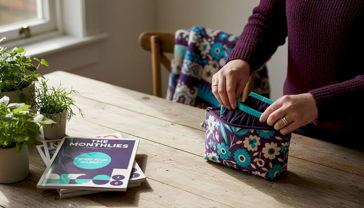 Care kit assembly with period essentials