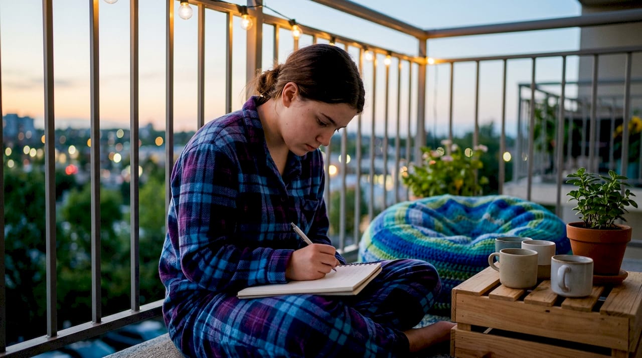 Teen journaling to manage menstrual anxiety