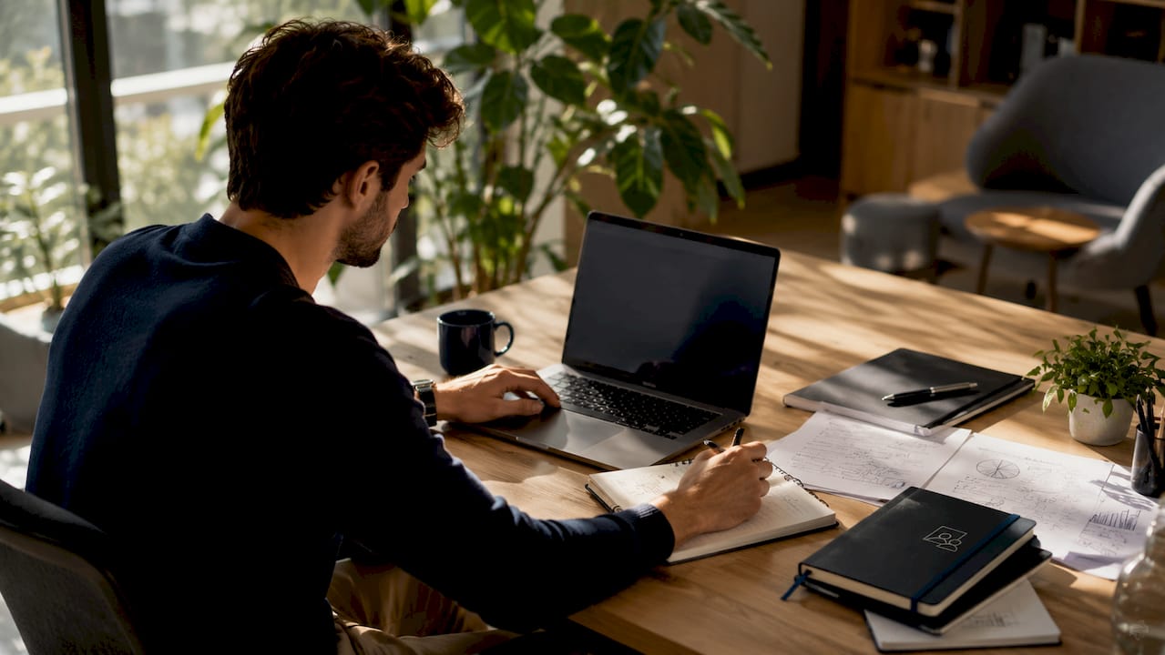 Spécialiste en analyse digitale travaillant sur des données dans un environnement de bureau moderne