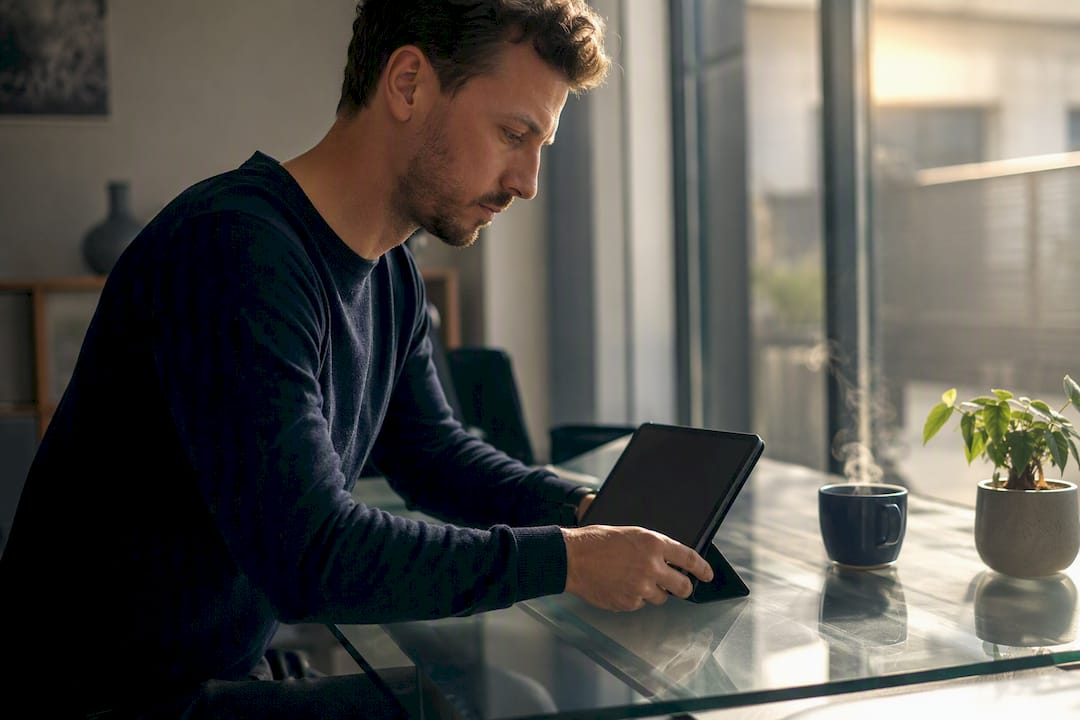 Des mains organisant la mise en page de contenu SEO sur un bureau