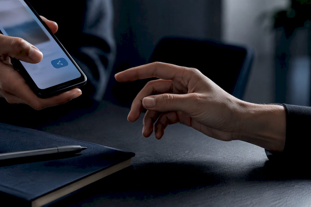 Partage privé d’un lien sur mobile