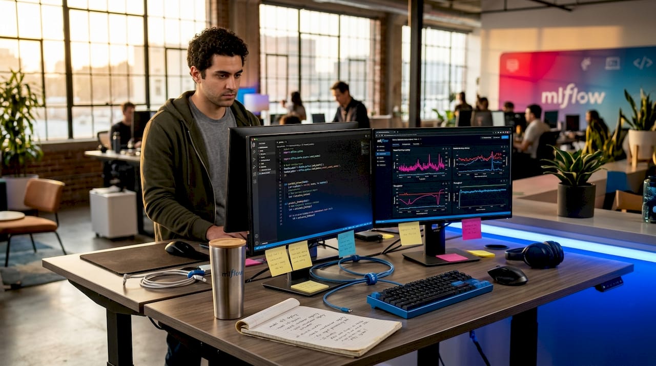 Developer analyzing model serving latency workspace