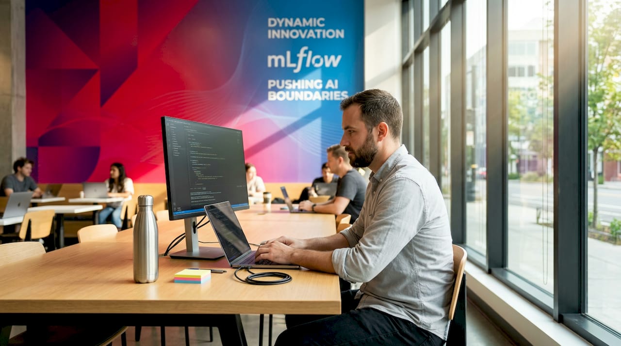 MLOps engineer reviewing pipeline automation scripts