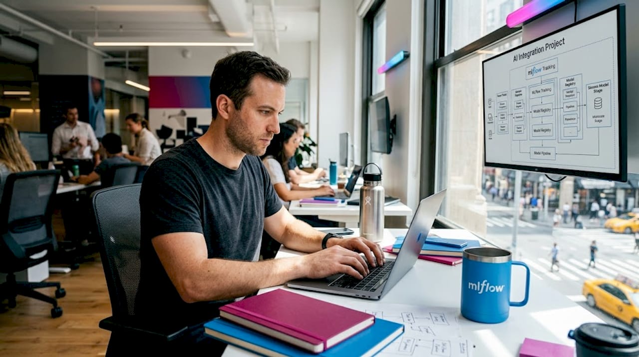 Software developer working on AI integration