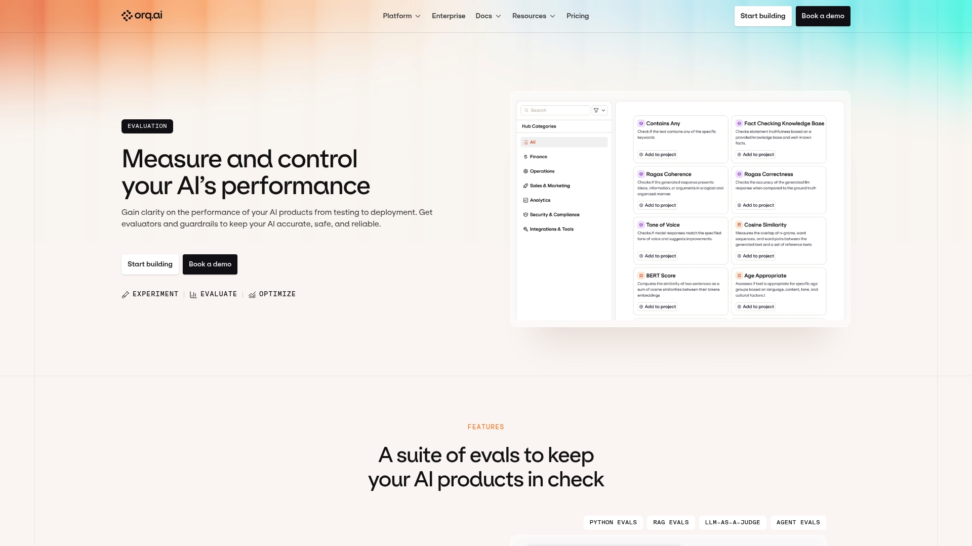 https://orq.ai/platform/evaluation