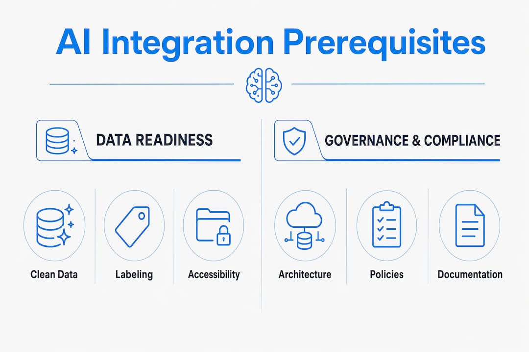 Infographic comparing AI data readiness and governance