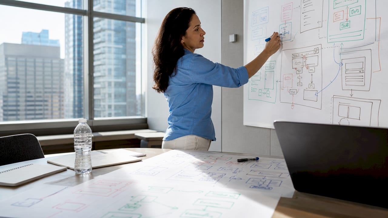 Engineer planning LLM application architecture layers