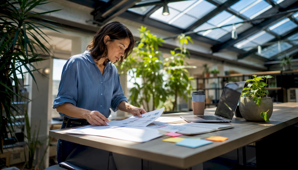 Data engineer organizing AI workflow diagrams