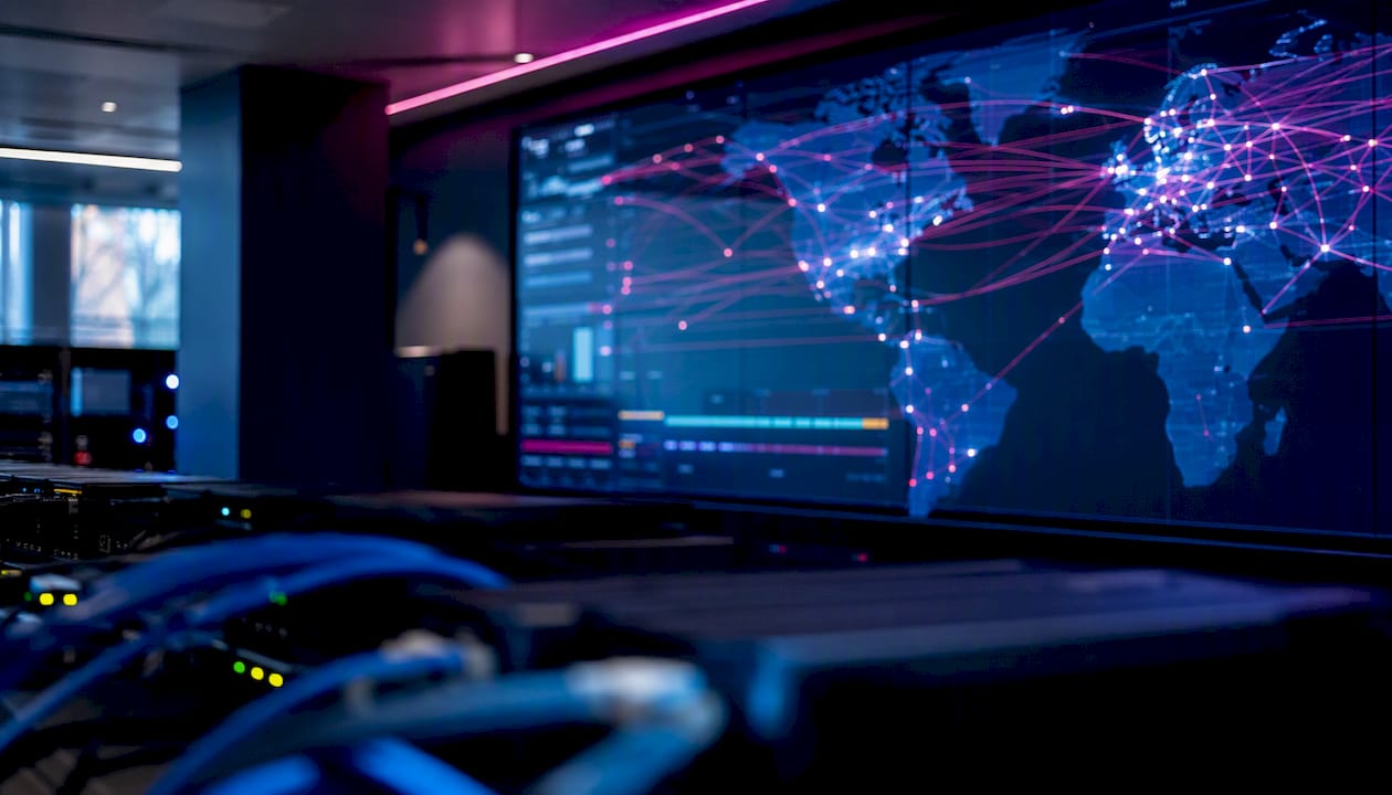 Network operations center with routing visualization