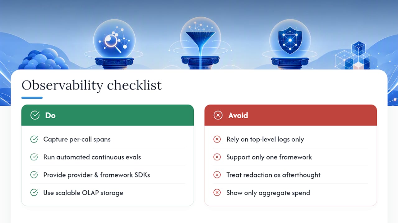 Key Features to Look for in an Open Source LLM Observability Stack — overview diagram