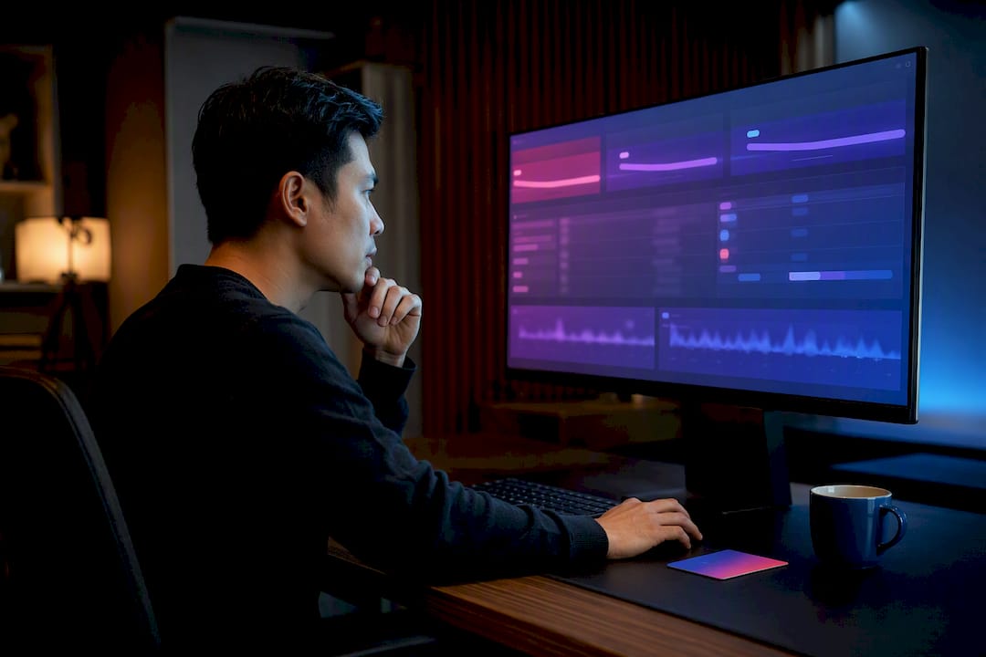 Engineer reviewing RAG evaluation traces