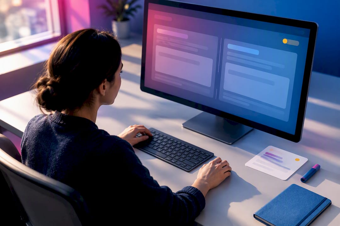 Engineer reviewing an AI output comparison