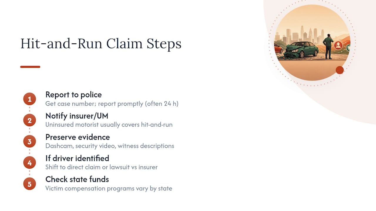 Hit and Run Accidents: When You Can't Identify the At-Fault Driver — overview diagram