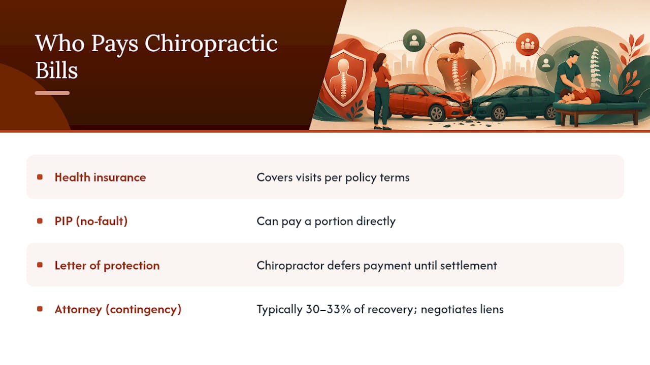 What Chiropractic Care After a Crash Typically Costs — overview diagram