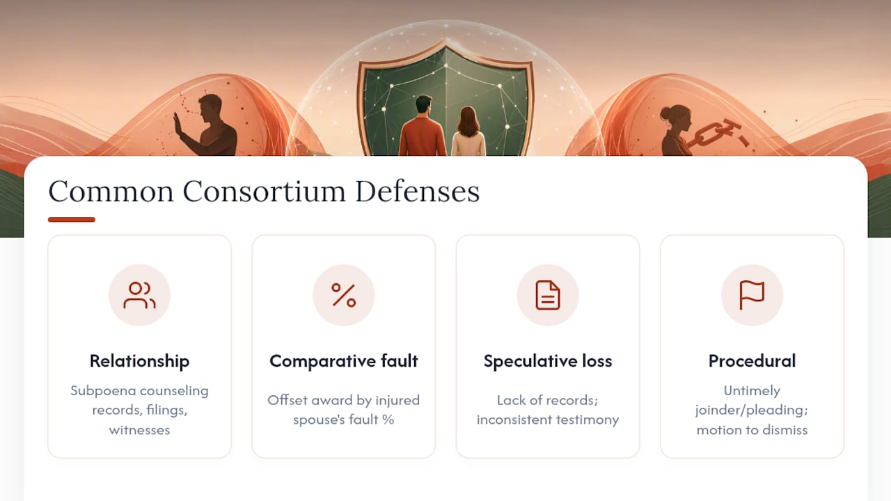 Four common defenses to consortium claims