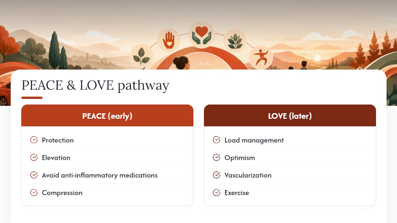 PEACE and LOVE injury recovery framework