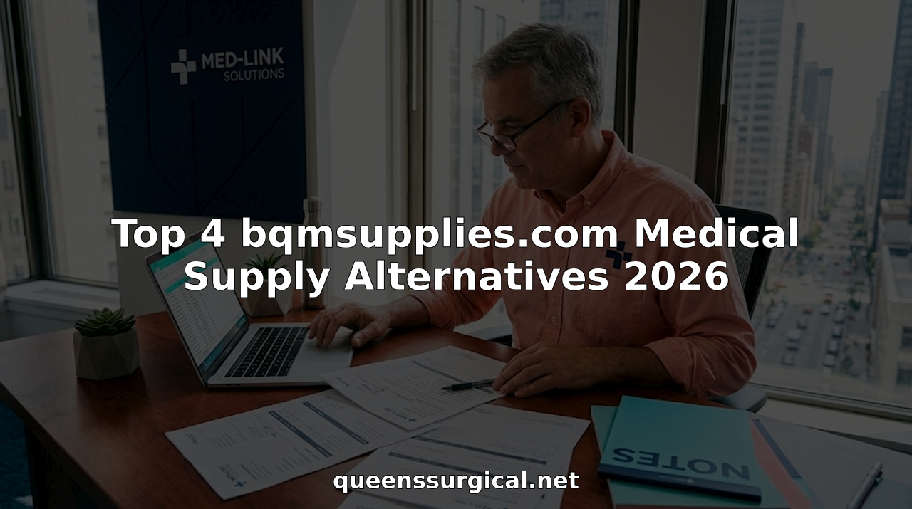 Procurement manager comparing medical supply options