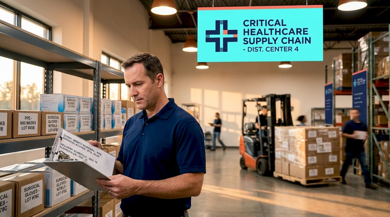 Warehouse distribution of medical supplies