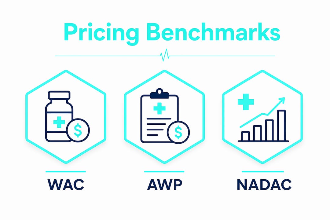 Infographic showing medical pricing benchmark hierarchy