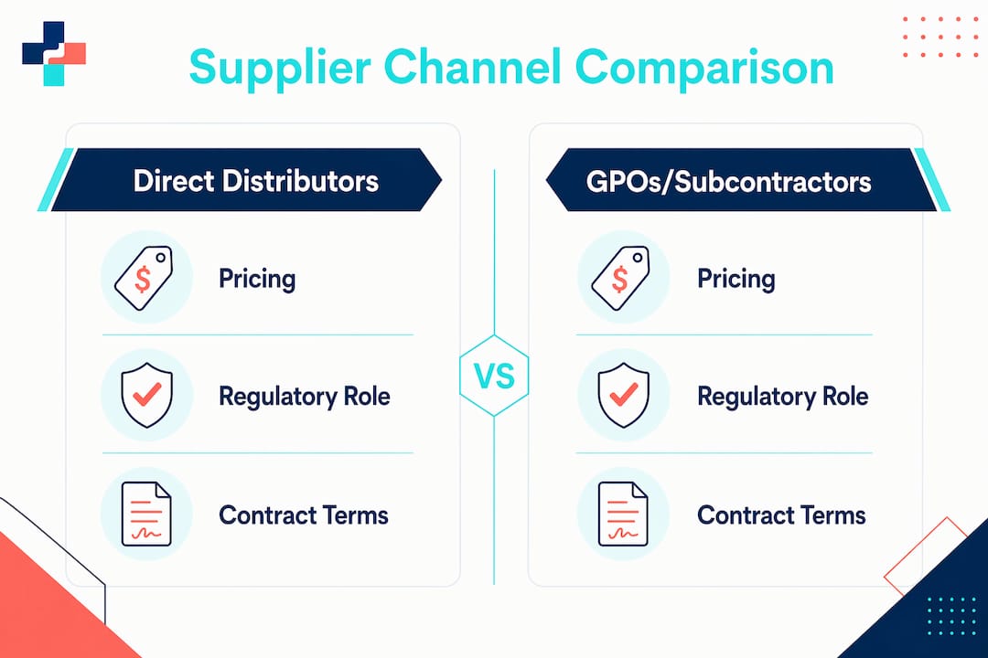 Infographic comparing supplier channels