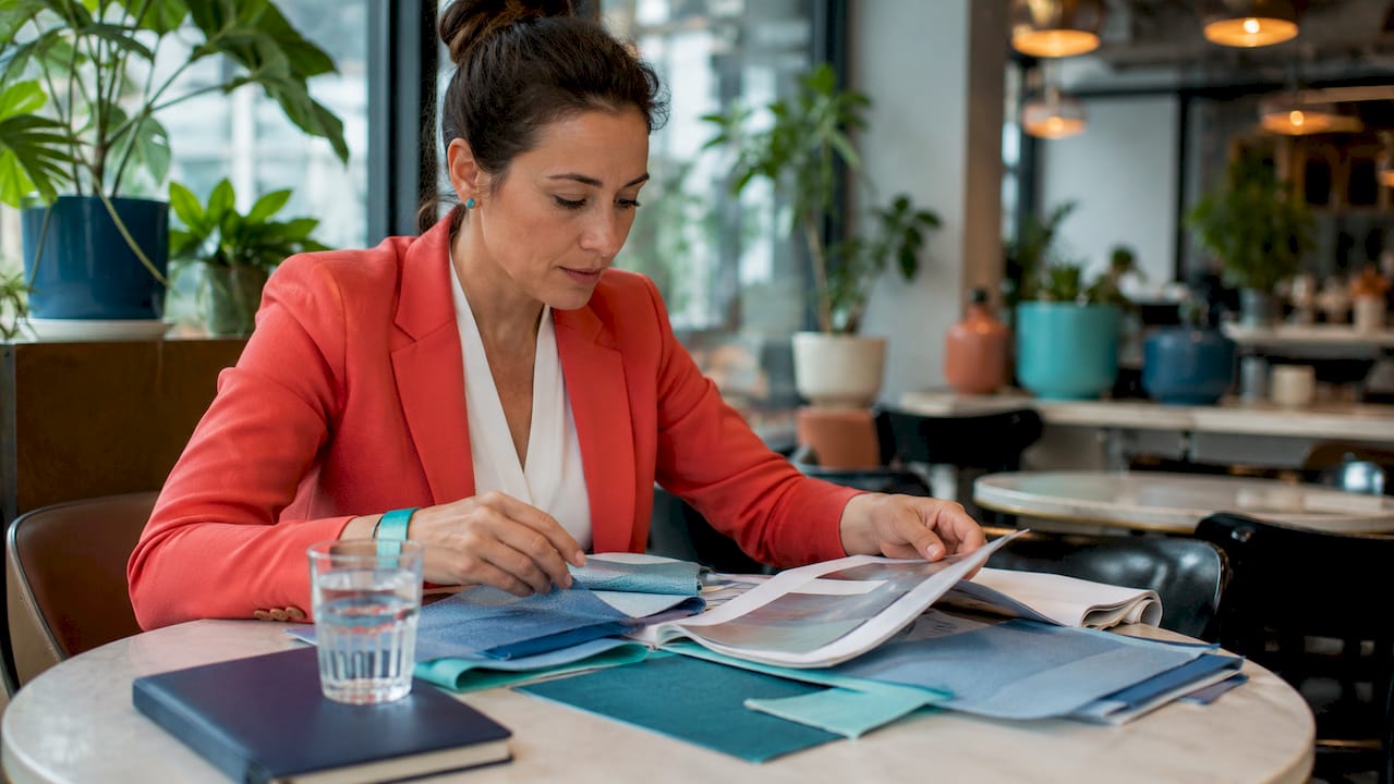 Procurement manager reviewing surgical supplies catalog
