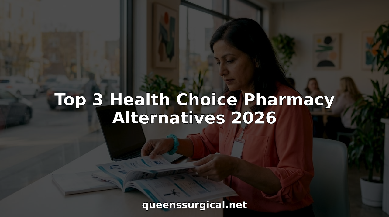 Healthcare manager reviewing medical supply catalogs
