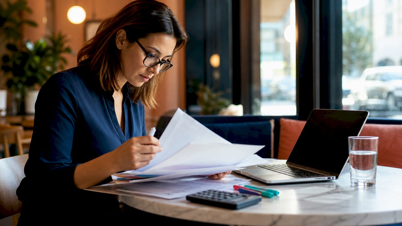 Healthcare administrator reviewing reimbursement codes