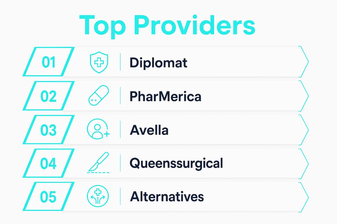 Infographic ranking US medical supply providers